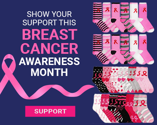Wholesale Breast Cancer Awareness Socks
