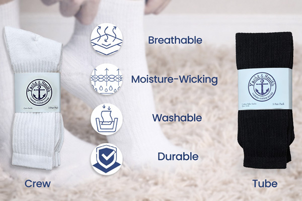 Wholesale Socks Guide: Crew Socks vs Tube Socks for Institutional Donations