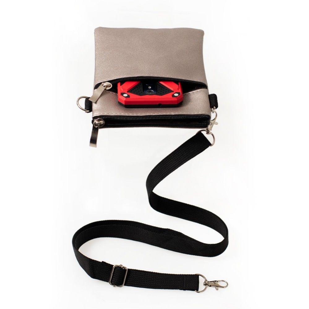 24 Wholesale 7 Inch Crossbody Bags 3 In 1 With 2 Zippered Pockets In 4