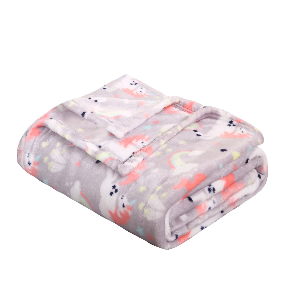 24 Wholesale Children's Assorted Printed Fleece Blanket Size 50 X 60