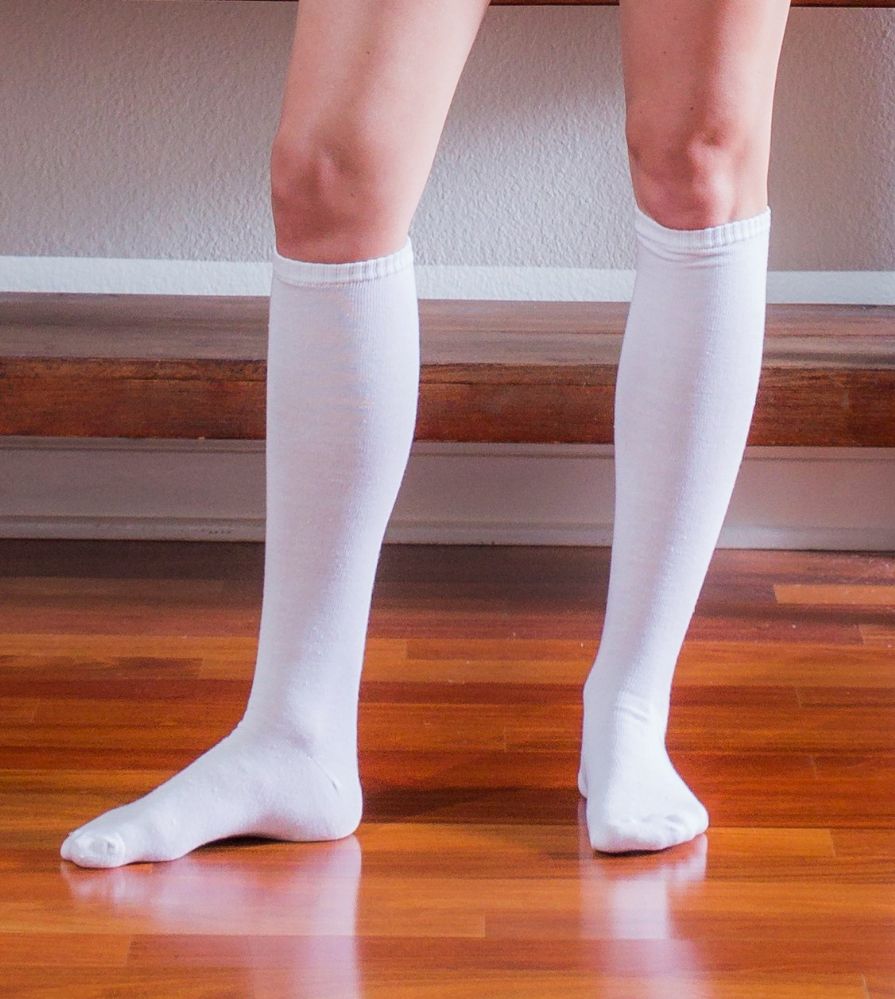 cheap white knee high socks