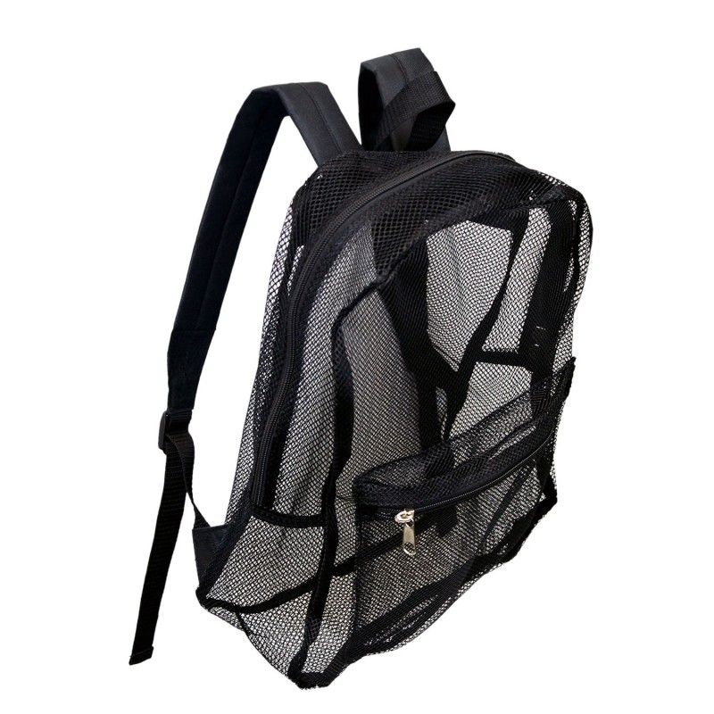 black mesh bookbag