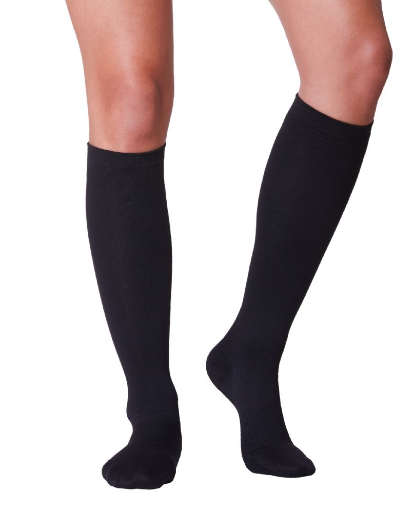 over the knee high black socks