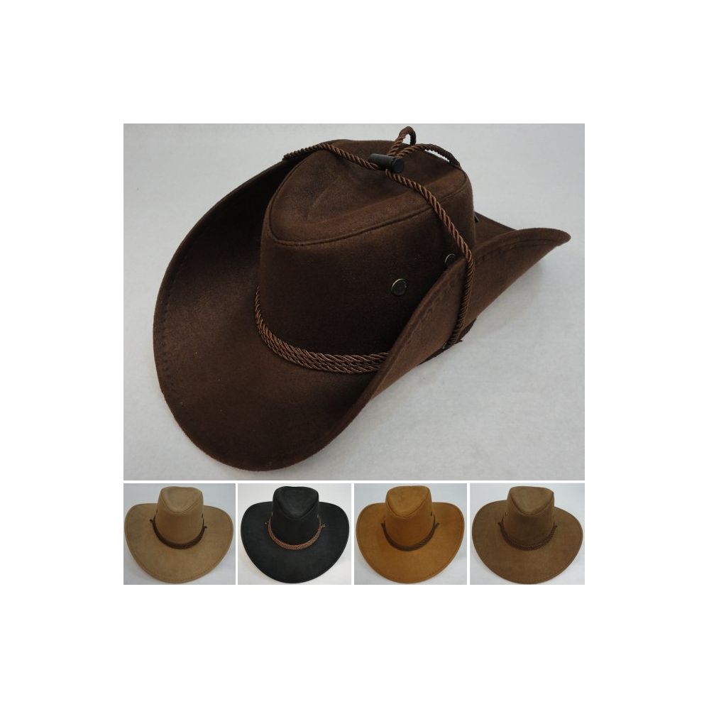 36 Wholesale Rope Hat Band SuedELike Cowboy Hat at