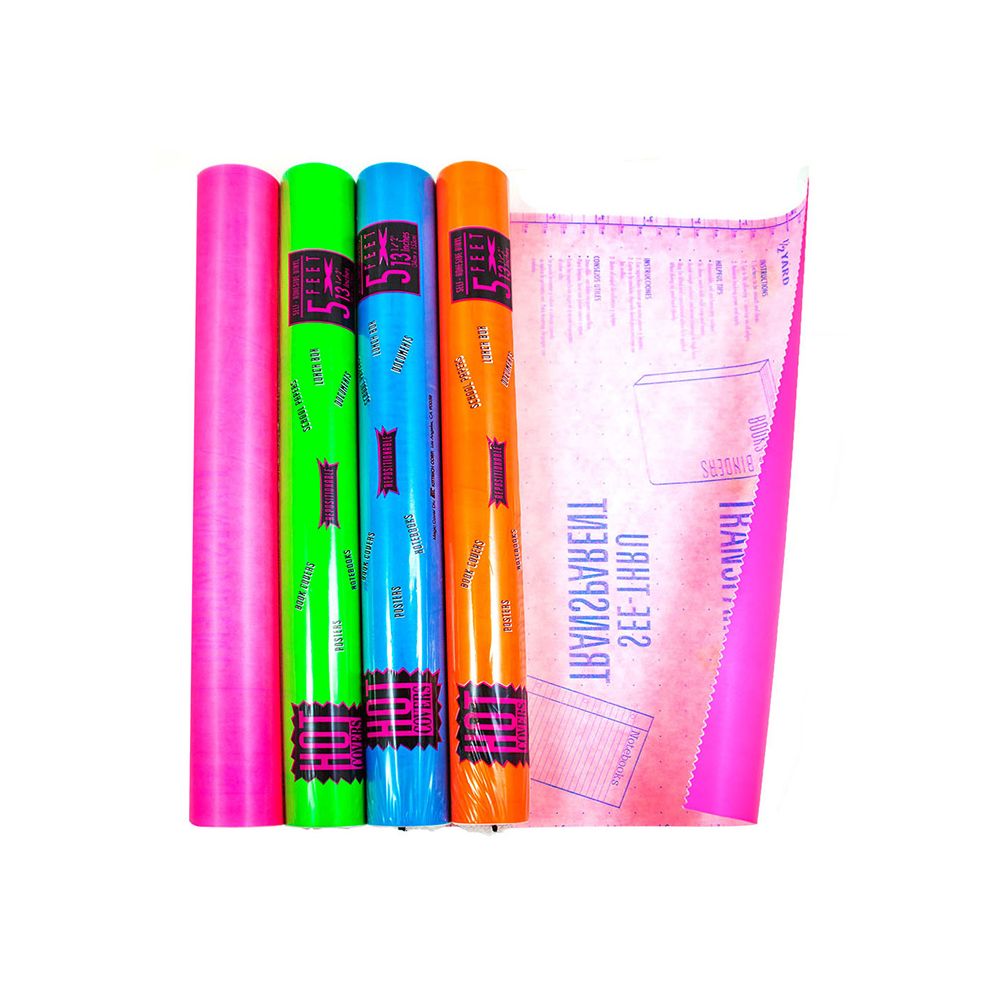 72 Wholesale 13.5" X 5 Ft. Bright Color Repositionable Self Adhesive