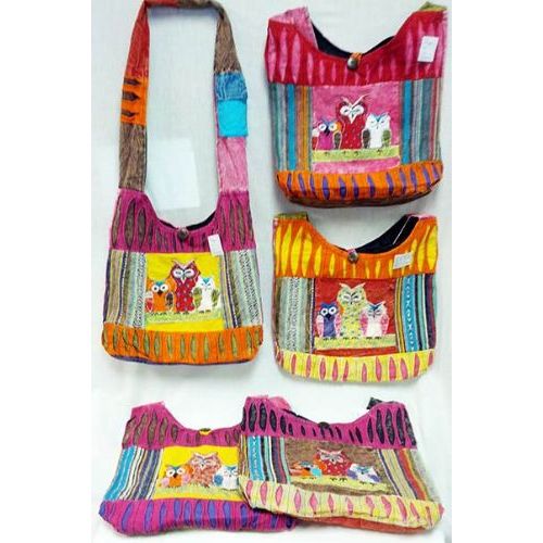 5 Wholesale Nepal Owl Group Design Hobo Bags Sling Purses Ast - at - www.bagssaleusa.com