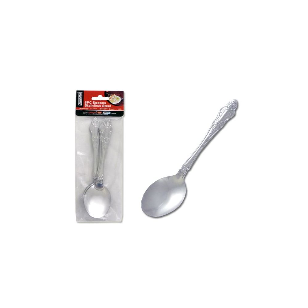 96 Wholesale 6pc Stainless Steel Spoons at