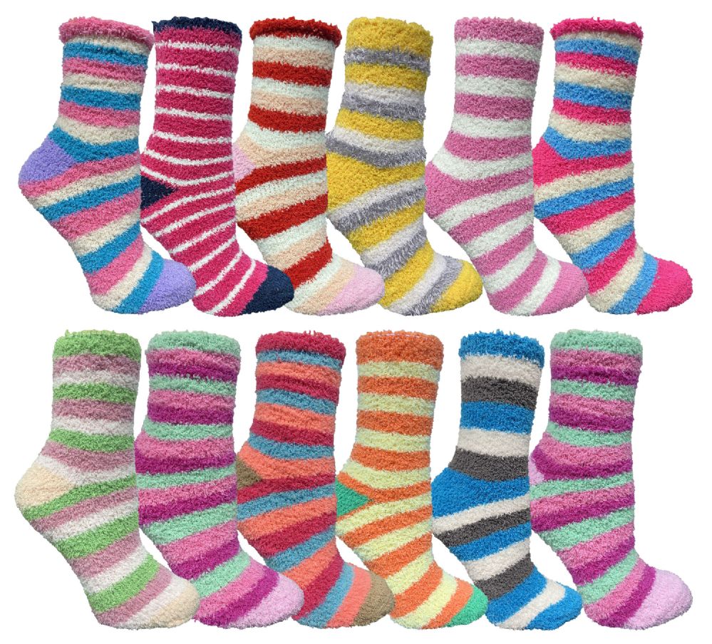 Wholesale Yacht & Smith Women's Fuzzy Snuggle Socks , Size 911 Comfort