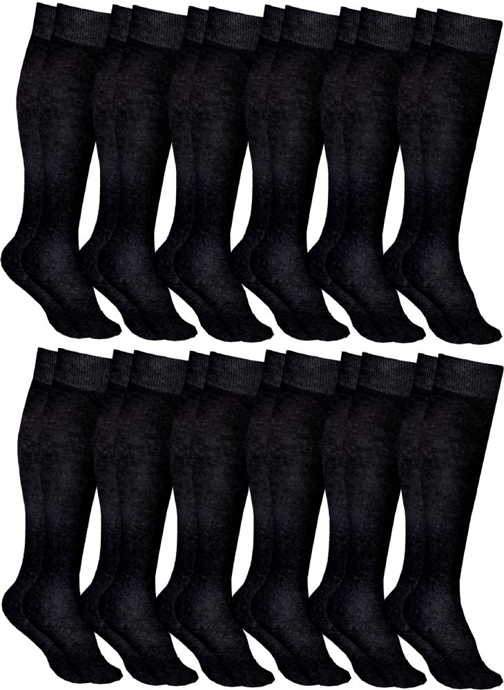 Wholesale Yacht & Smith Womens Black Knee High Socks, Boot Socks 90