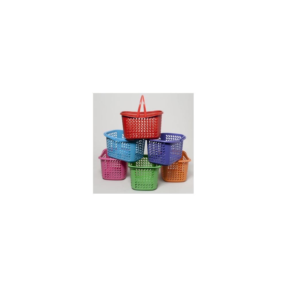 36 Wholesale Basket With Folding Handles 6 Colors at