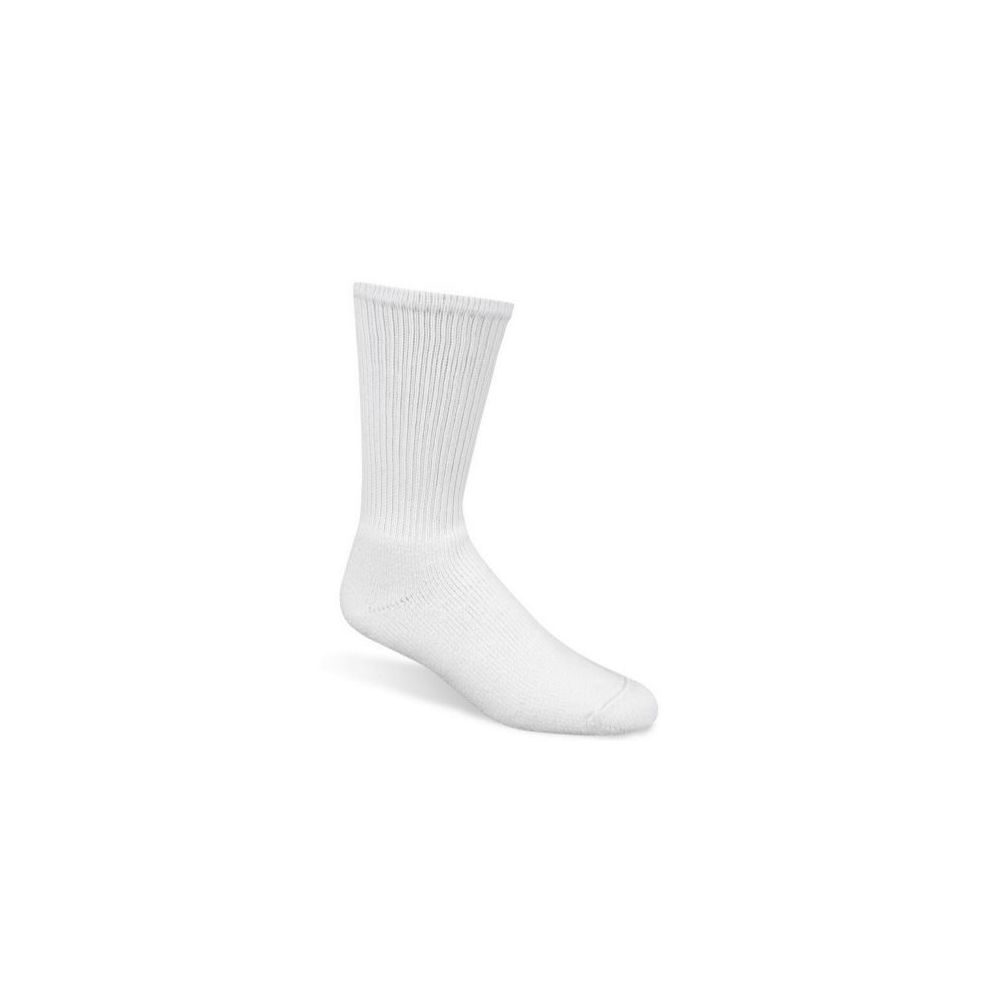 12 Wholesale Women's White Cotton Basic Crew Socks at