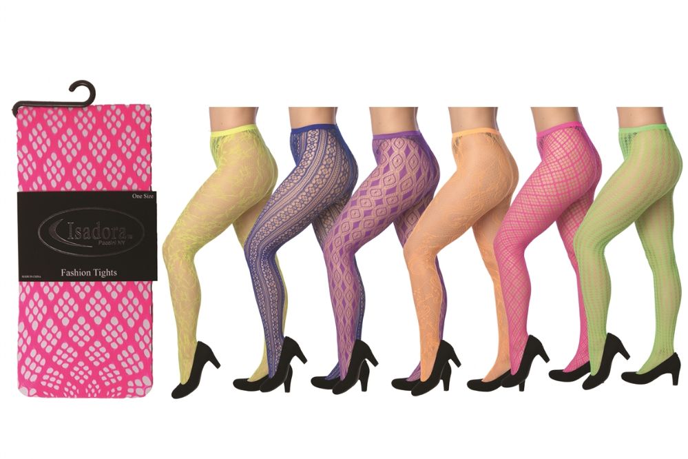 neon fishnet tights