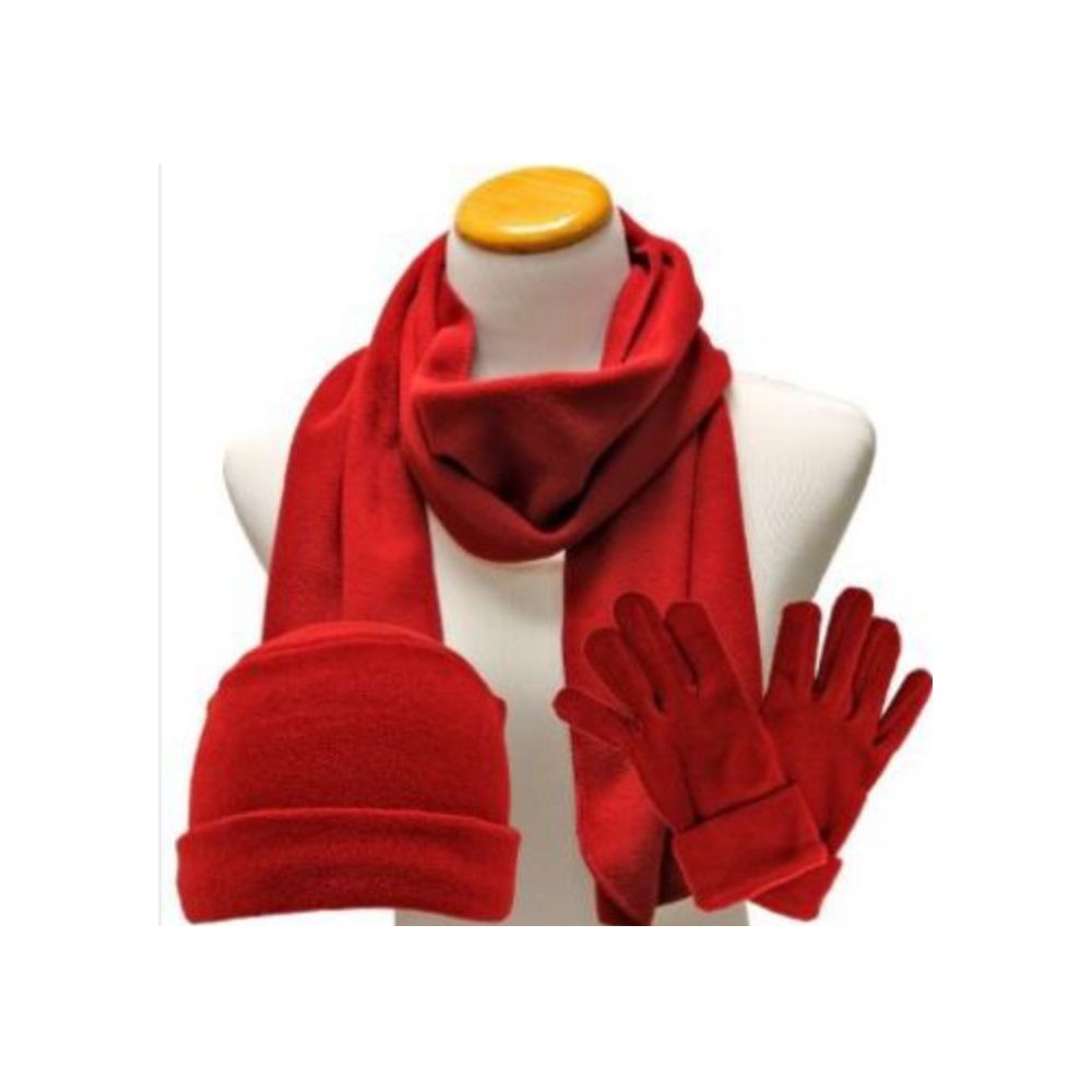 72 Wholesale Children Fleece Winter 3 Pc Set Scarf, Glove, Hat at