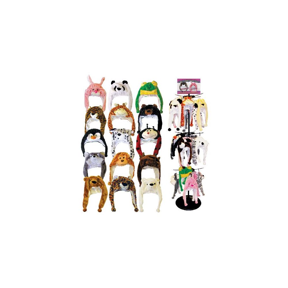 48 Wholesale ANIMAL HEAD HATS ASSORTED STYLES MIXED CASE at