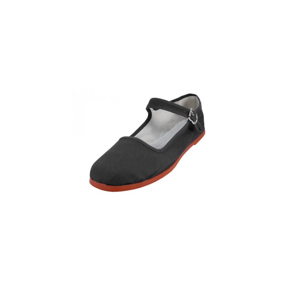 black cotton mary jane chinese shoes