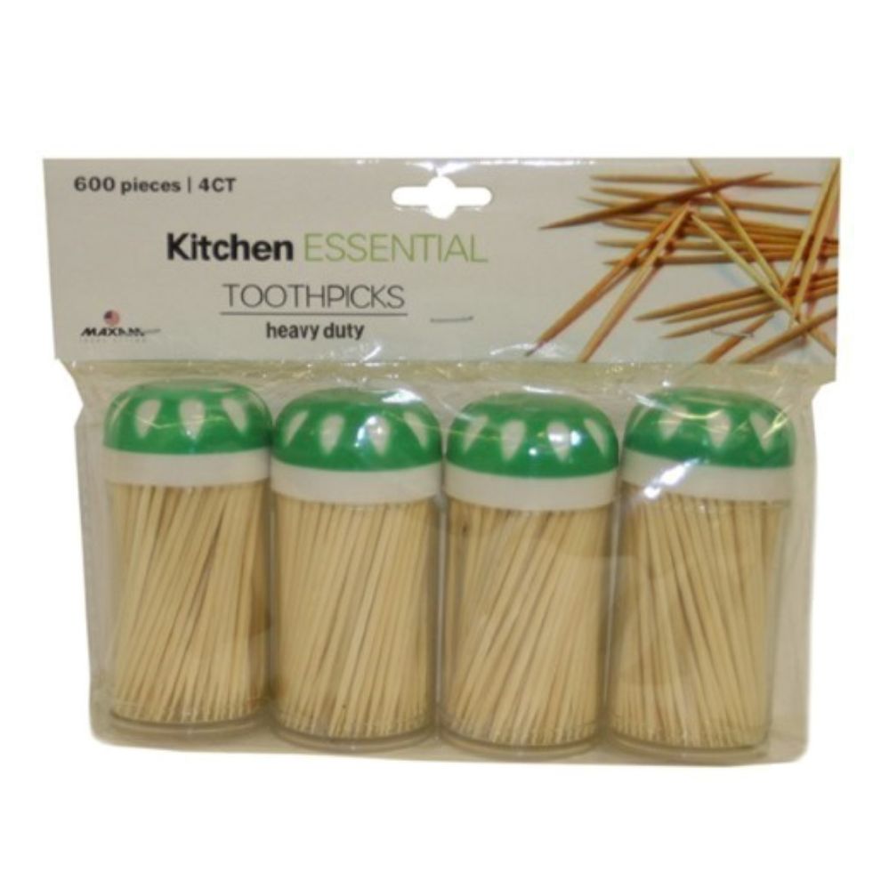 96 Wholesale 4 Pack Toothpicks 600 Count at