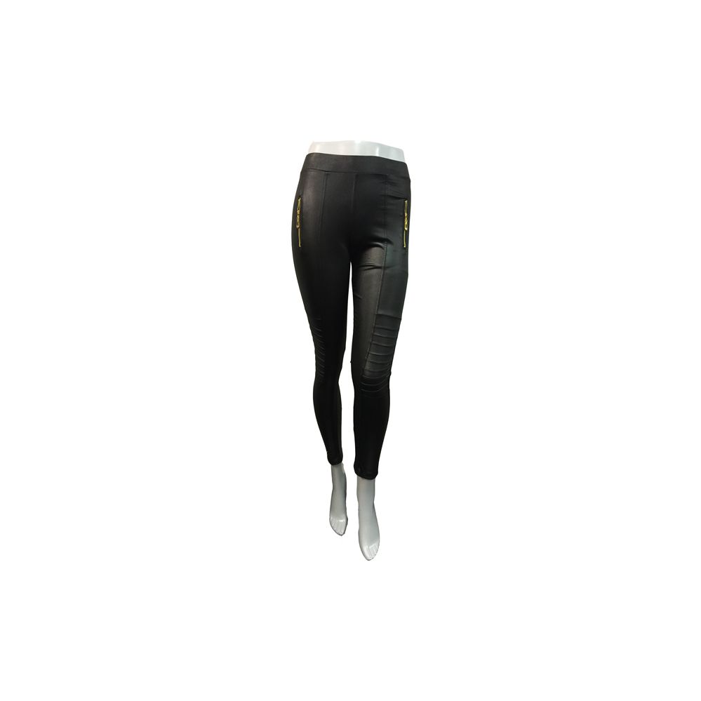 12 Wholesale Faux Leather Legging With Pockets And Zippers at
