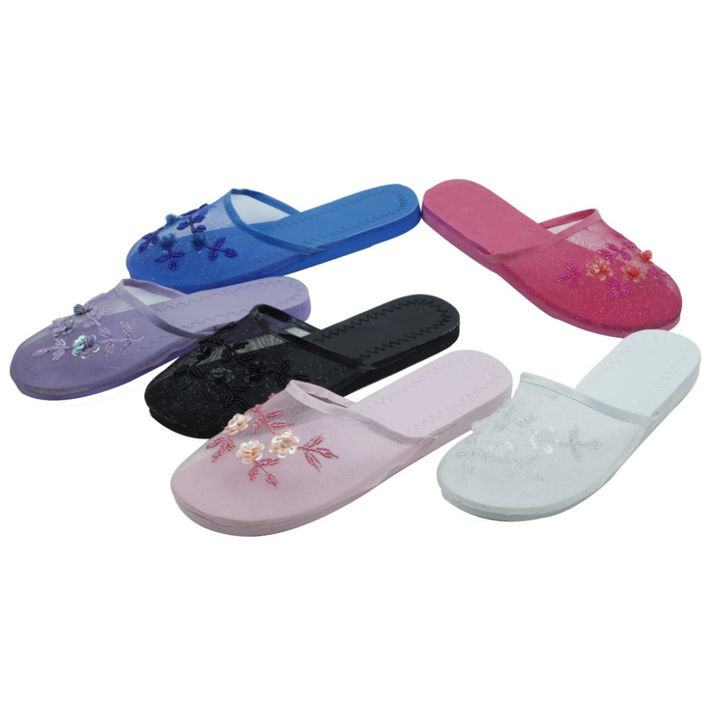 open toe chinese slippers