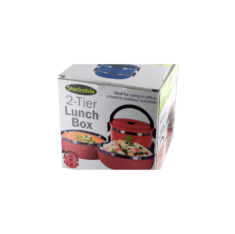 12 Wholesale Stackable 2Tier Lunch Box at
