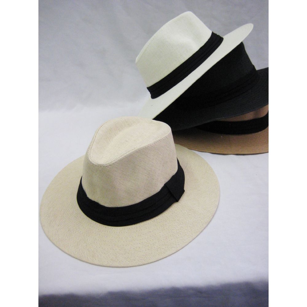 24 Wholesale Mens Hat In Assorted Neutral Colors at