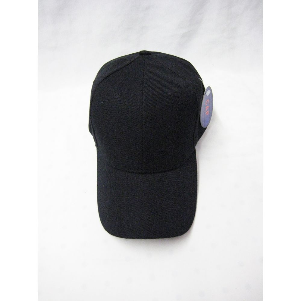 36 Wholesale Black Plain Baseball Cap at