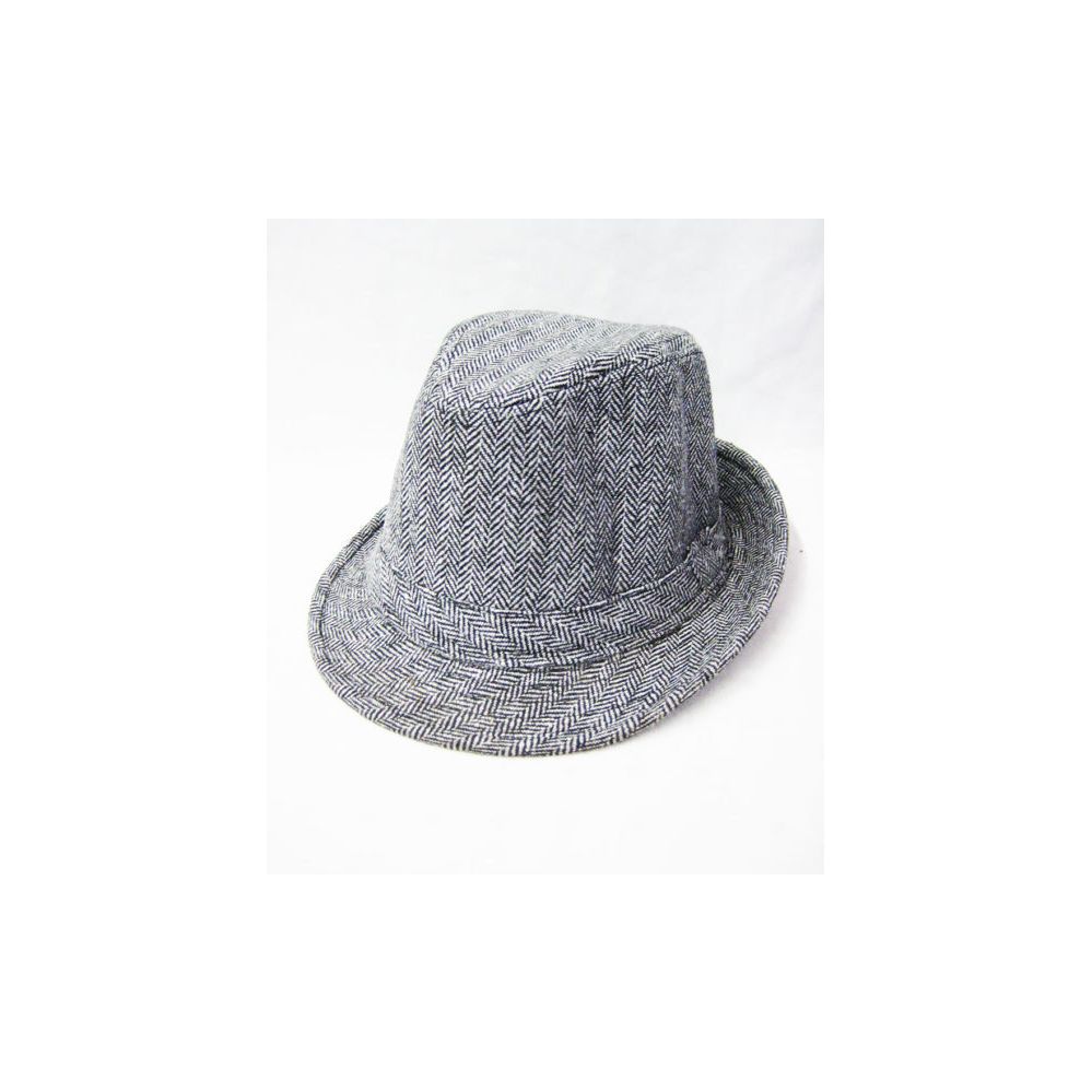 36 Wholesale Grey Wool Fedora Hat at