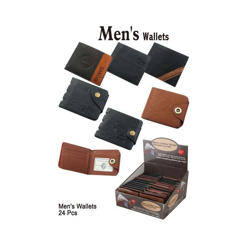 24 Wholesale Assorted Mens Wallets at