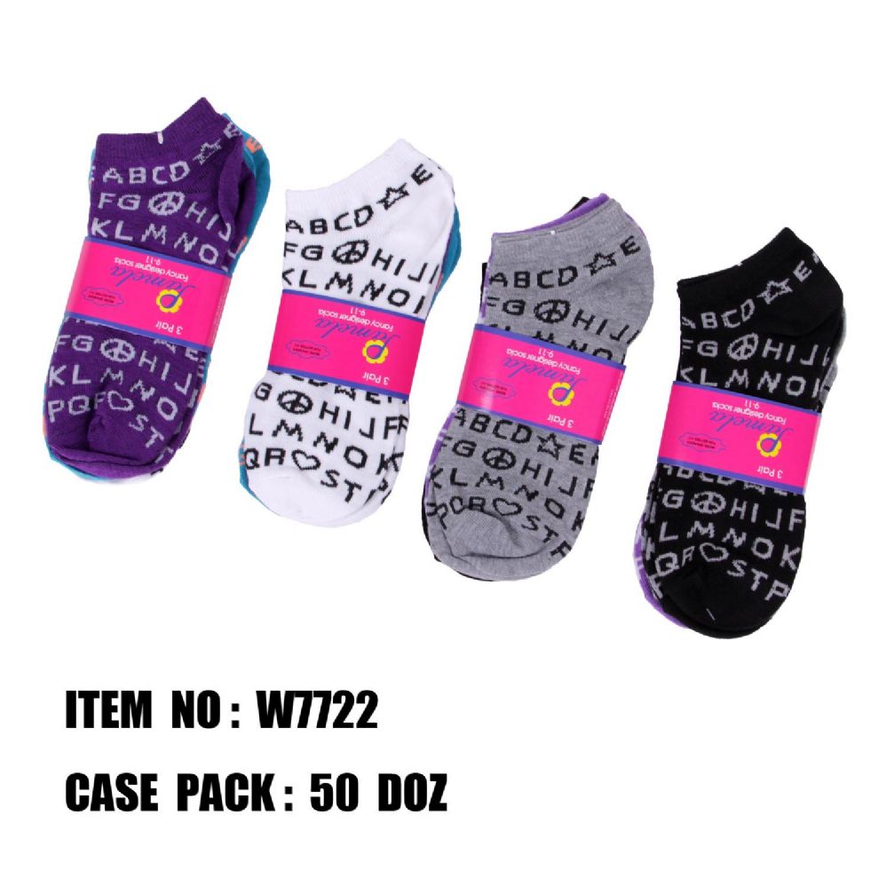 120 Wholesale Womens Cotton Blend Ankle Socks at