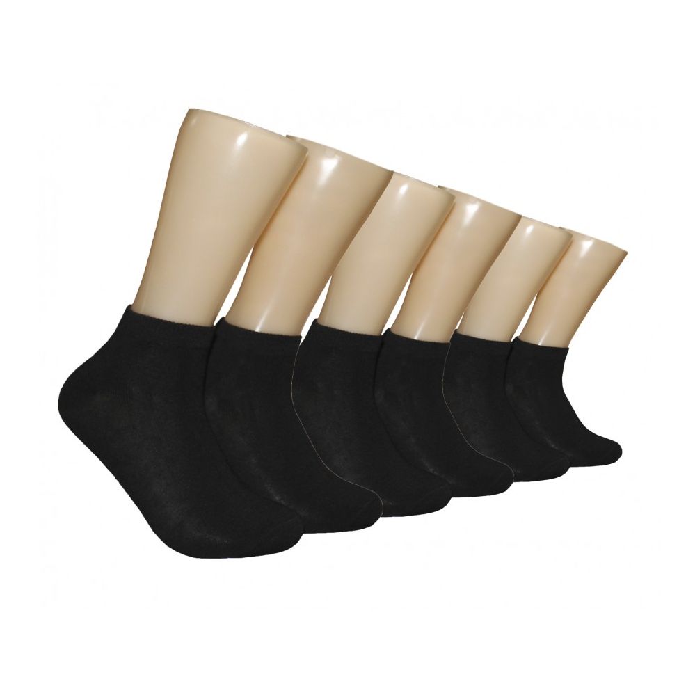 480 Wholesale Women's Solid Black Low Cut Ankle Socks at