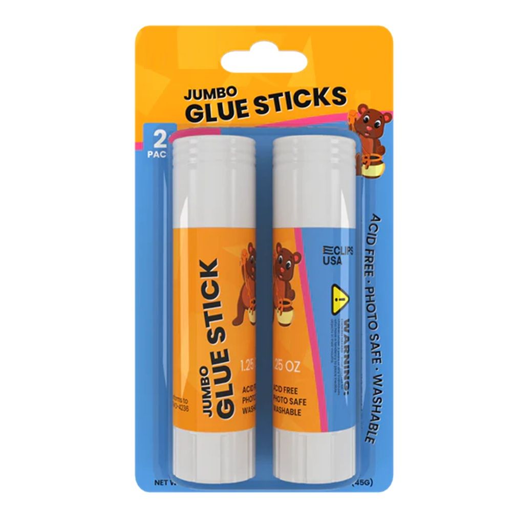 48 Wholesale 2 Pack Jumbo Glue Stick at