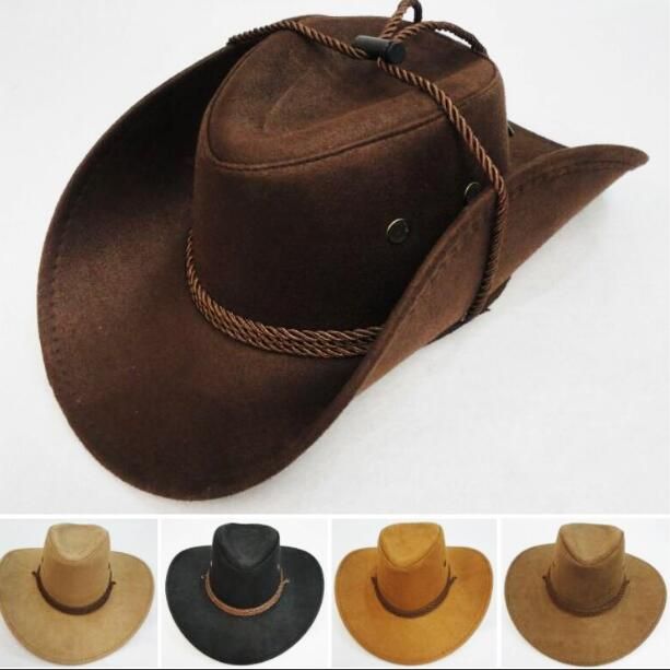 24 Wholesale Suede Like Cowboy Hat Rope Band - at - wholesalesockdeals.com