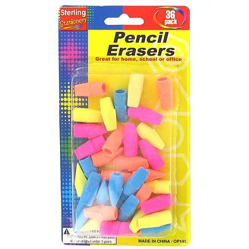 72 Wholesale Pencil Top Erasers at