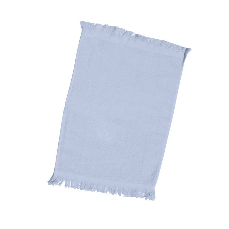 240 Wholesale Fingertip Towel Fringed Ends In Light Blue at