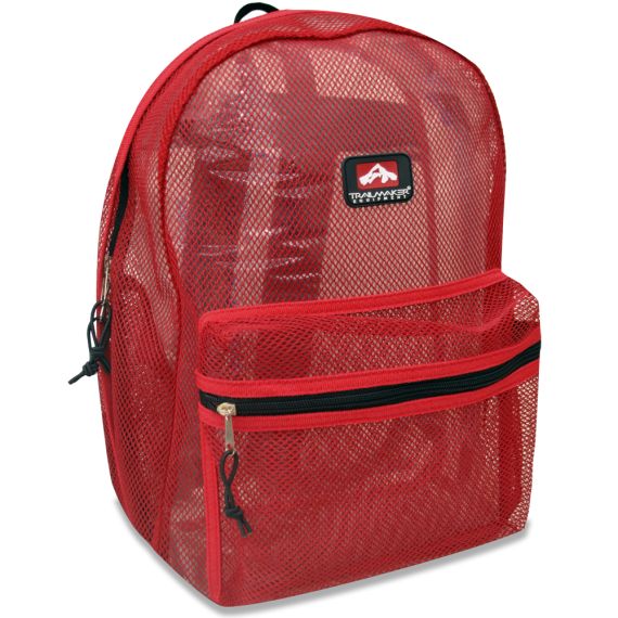 red mesh backpack