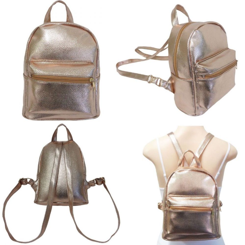 mini rose gold backpack