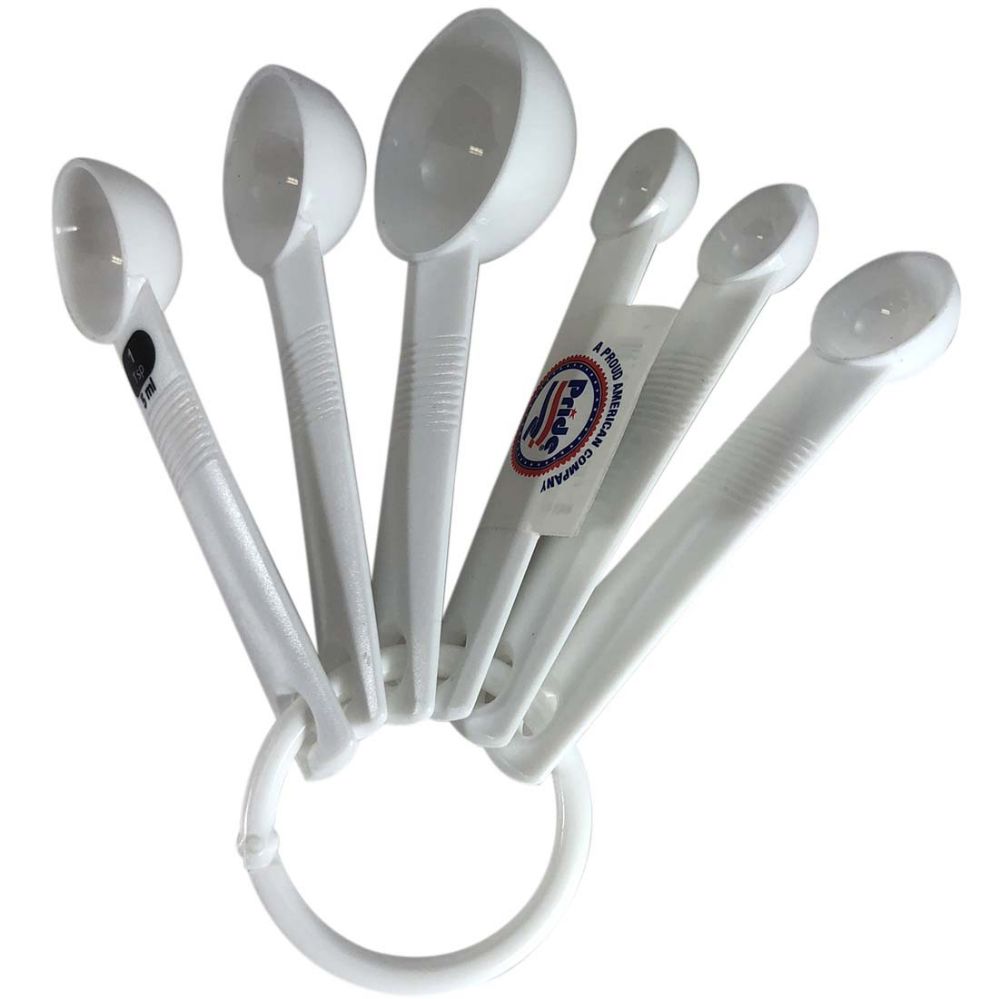 12 Wholesale Plastic Measuring Spoons 6 Astd Sizes at