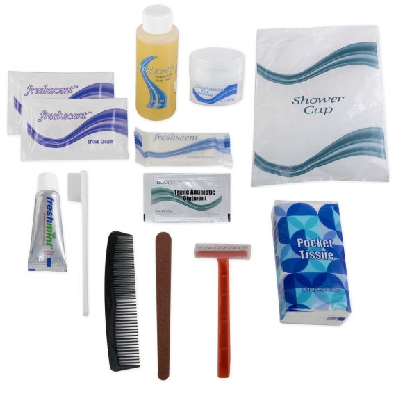 48 Wholesale Basic 15 Piece Hygiene Kit at