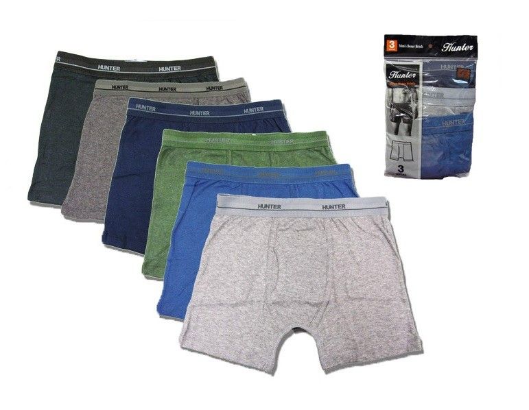 144 Wholesale Mens Cotton Boxer Briefs at