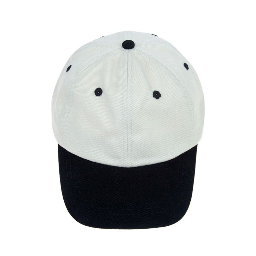 48 Wholesale Wholesale Adjustable Baseball Caps In OfFWhite With Black
