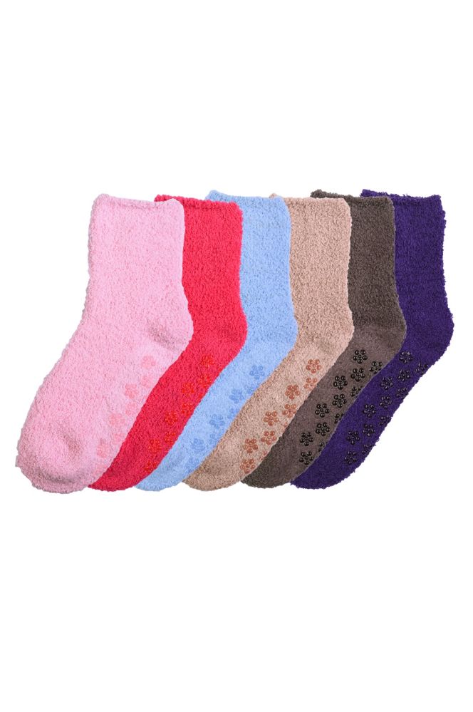 120 Wholesale Women's Plush Soft Socks With Gripper Bottom Size 911