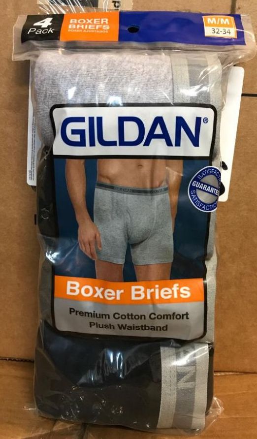 96 Wholesale Gildan Mens First Quality Boxer Brief Size Medium Only ...