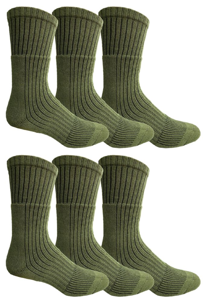 6 Wholesale Yacht & Smith Military Grade Wick Dry Crew Socks ,heavy