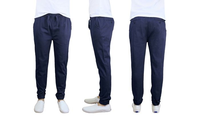 men's stretch twill joggers