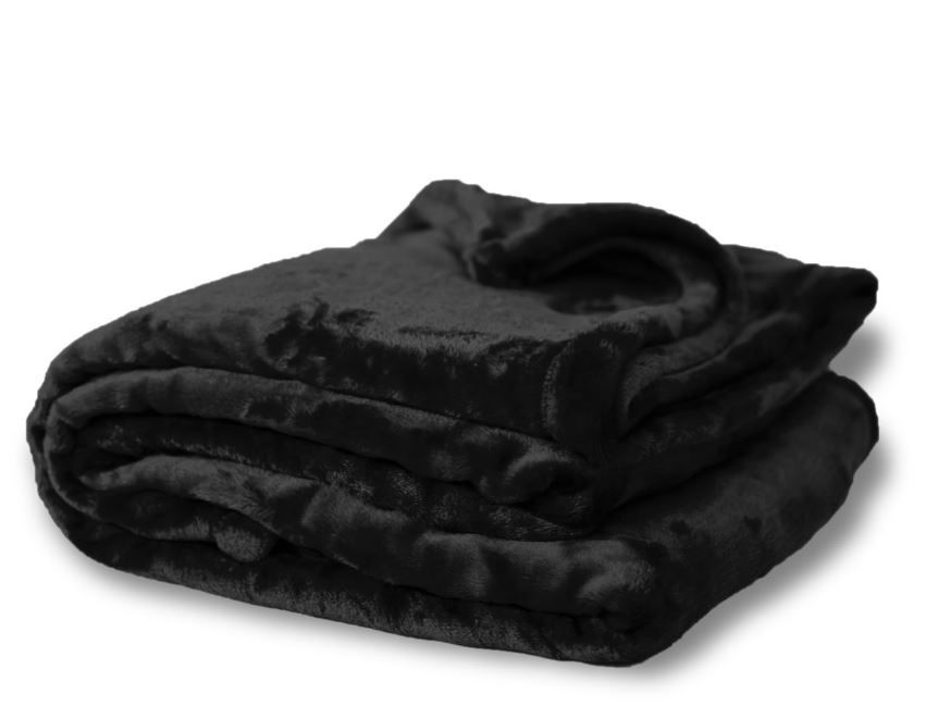 12 Wholesale Oversized Mink Touch BlanketS Black Color at