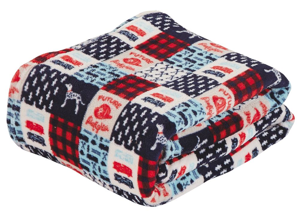 24 Wholesale Children's Assorted Printed Fleece Blanket Size 50 X 60