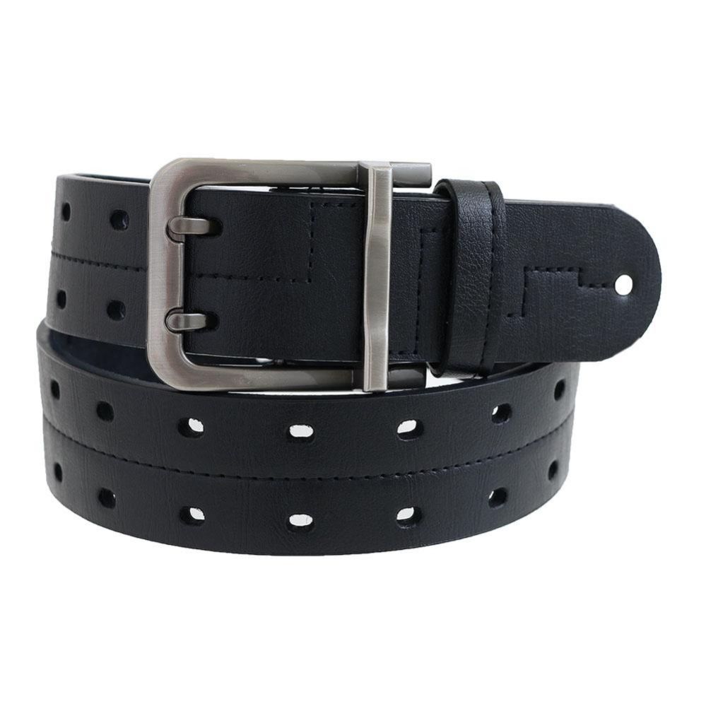 36 Wholesale Mens Casual Dress Belt In Black at