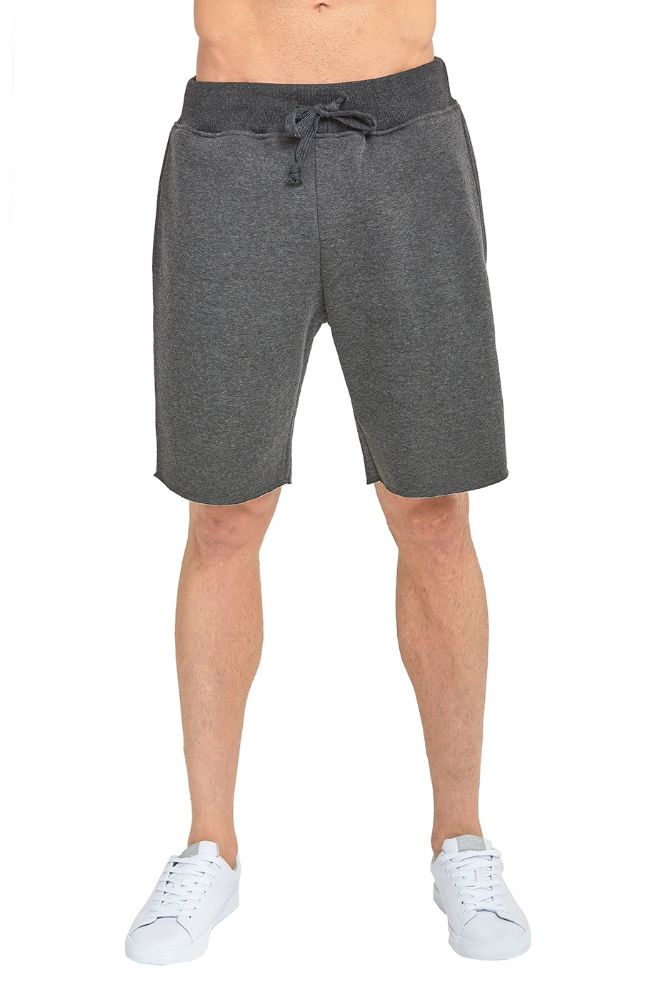12 Wholesale Knocker Men's Fleece Shorts In Charcoal Grey Size Medium ...