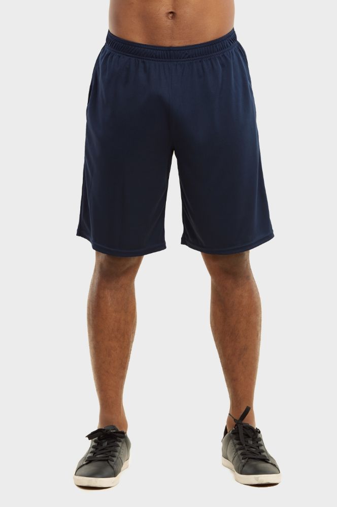 24 Wholesale Knocker Mens Athletic Shorts In Navy Size X Large at