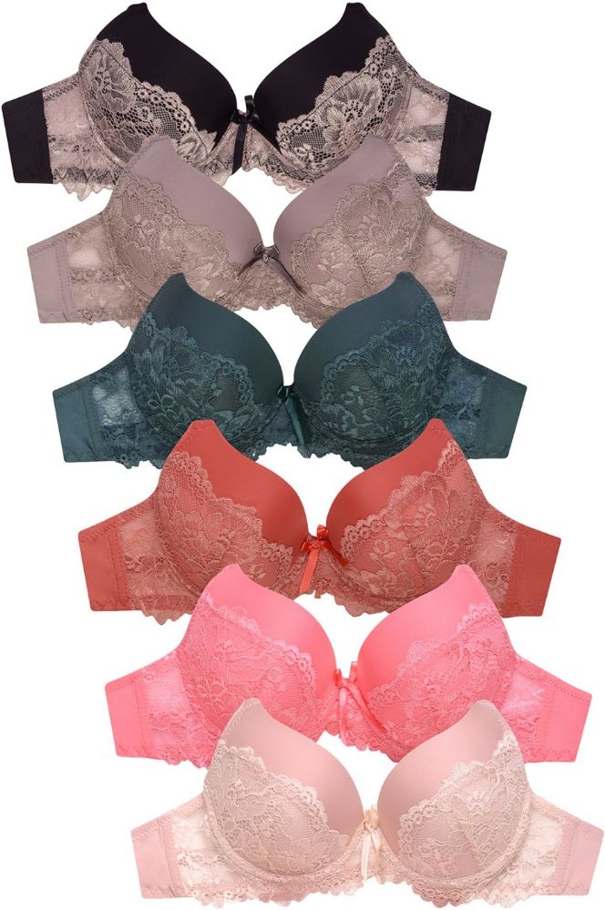 288 Wholesale Sofra Ladies Full Cup Plain Lace Bra at