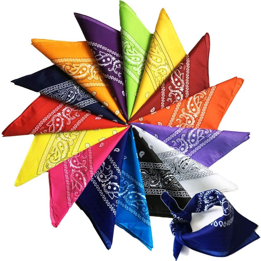 120 Wholesale Assorted Cotton Bandana Mixed Prints Mixed Colors Mix 120 Wholesale Assorted Cotton Bandana Mixed Prints Mixed Colors Mix